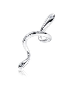 Two Headed Snake Shape Silver Ear Cuff EC-1454